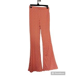 Wild Fable floral orange‎ flared leggings size XS